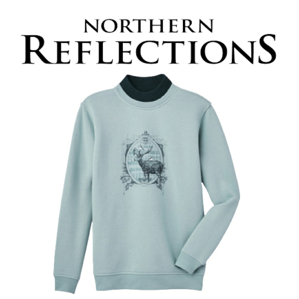 Northern Reflections Deer Mock Neck Sweater